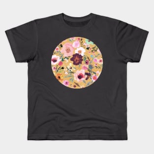 Burst into Bloom (gold) Kids T-Shirt